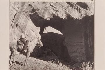 Nancy Daly at Whitehat Bridge. Side canyon of Navajo Canyon, Arizona