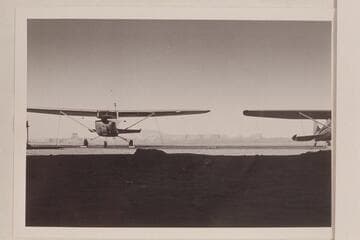 Tower Butte; Navajo Mountain; Cummings Mesa.  Background for planes at Page air strip