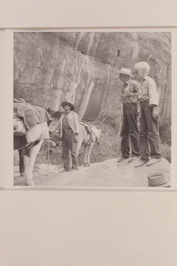 Whitehat, Masland and Mary Abbott check on the packing; mouth of Bridge Canyon