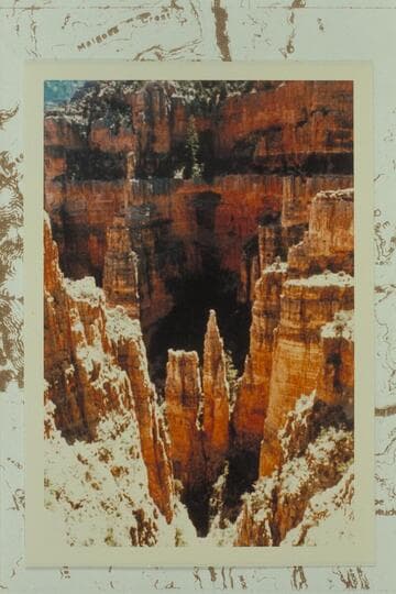 Pinnacles in the upper Redwall, Kwagunt area. Sent with his Xmas card