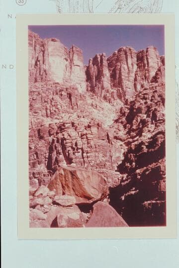 Ravine on map which is marked with Indian Maid Trail. The trail is not in this location