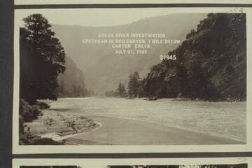 Green River Investigation: Upstream in Red Canyon, 1 mile below Carter Creek