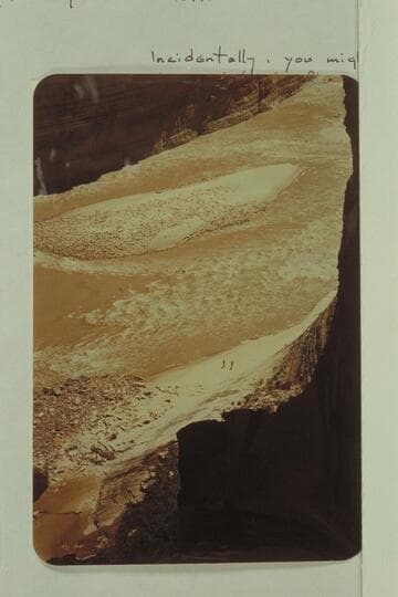 The River just above Vaseys Paradise. From the cave above the talus