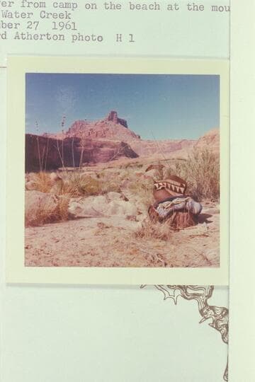 Up river from camp on the beach at the mouth of Black Water Creek