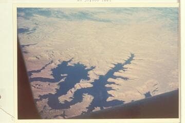 Last Chance Creek and the area of the Crossing of the Fathers. 35mm Dynachrome from a plane at 32,000 feet