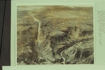 Peach Springs Wash at left; Diamond Creek lower left.  The Colorado River lower center to right