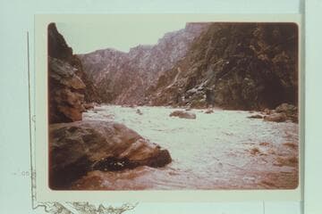 Les Jones running Grapevine Rapid.  6 PM