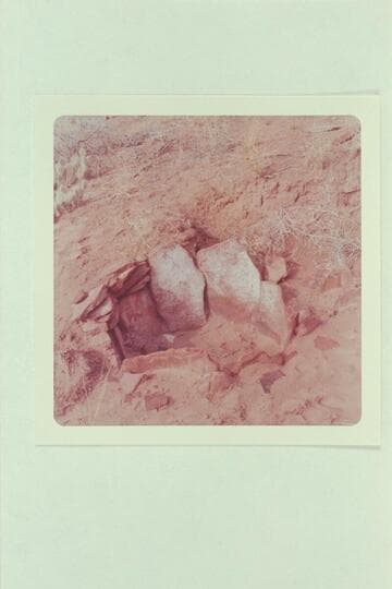 Stone-lined cyst on alluvial slope below Basket Maker Cave above Hidden Passage Bar