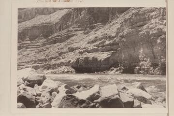 Down from head of fan at Mile 25.2, left bank