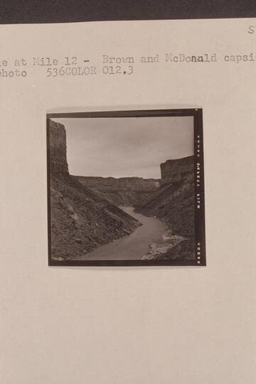 The riffle at Mile 12.  Brown and McDonald capsized 1889, July 10