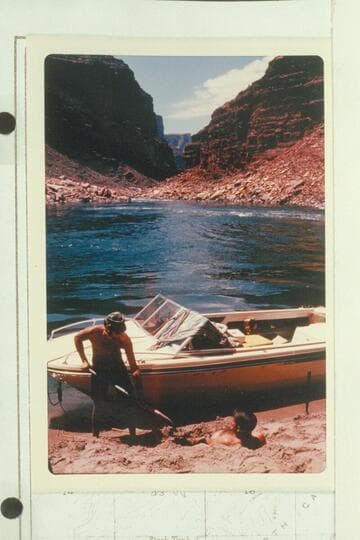 Burying Jim-Bob Rowland on beach at mouth of 22 Mile Wash