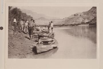 The Grand Canyon Survey party ready to leave Lees Ferry