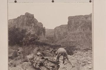 Nancoweap Creek Diversion.  Garth Marston, Nevills, Elma Milotte