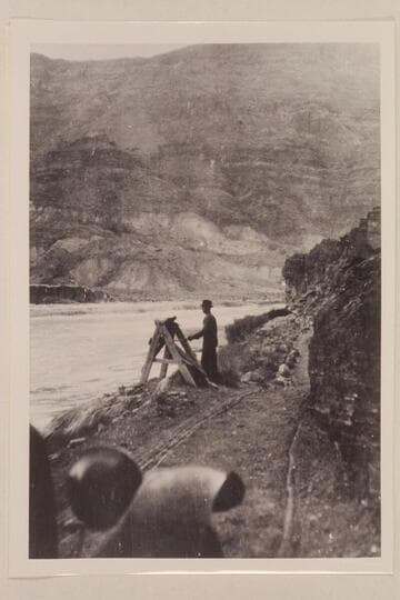 Ringing the bell at Lees Ferry to call the ferryman