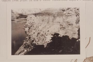 Dugway at foot of Paria Riffle used from 1873 to 1898 as a ferry site during low river stages; Site 4