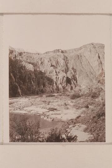 Nevills boats on the beach at Bright Angel Creek