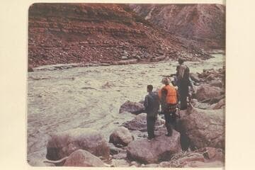 Hatch party look-see of Soap Creek Rapid. Lees Ferry gauge: 11,000 cfs