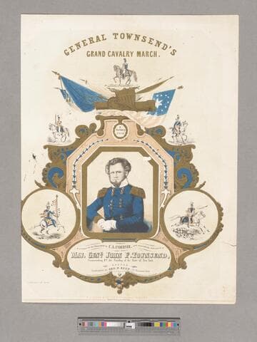 General Townsend's grand cavalry march : composed and arranged for the piano forte / by C. L. Underner and respectfully dedicated to Major General John F. Townsend, commanding 4th division cavalry of the state of New York