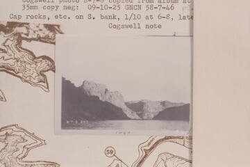 Down Glen Canyon from Mile 58 1/2 where the Galloway-Stone party camped together 1909, Oct. 25-26