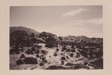SSW toward Cha Butte from trail down Cha and Little Junction Canyons
