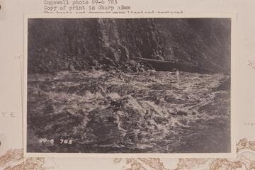 Horn Creek Rapid. The boats and dunnage were lined and portaged