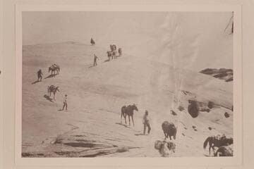 Roosevelt-Wetherill party; Rainbow Bridge Trail. Roosevelt is left-hand figure