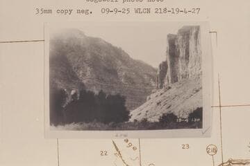 Cliff of Mars from meadow near mouth of Jones Hole Creek