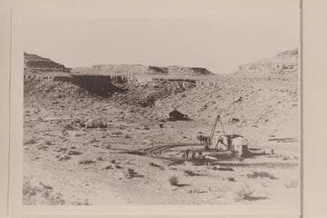 Drilling for oil in the San Juan Oil Field. Mexican Hat; Goodridge. Arcola Pumping Plant Supplying the Field with Oil
