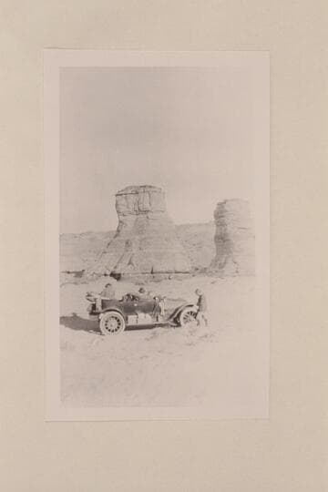 Zahn Franklin car en route to Kayenta.  At the Elephant's Feet