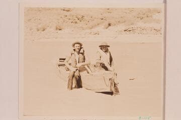 Frank Swain and Clyde Eddy at the mouth of Chuar Creek