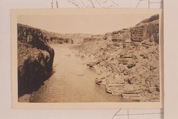 Gauge below the Grand Falls (marked by arrow)