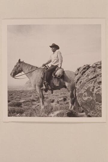 Bahe on his horse.  Trail from Rainbow Bridge