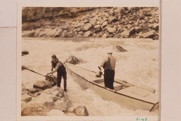 Dusty Dozen lining 21 Mile Rapid. Frazier is in the skiff