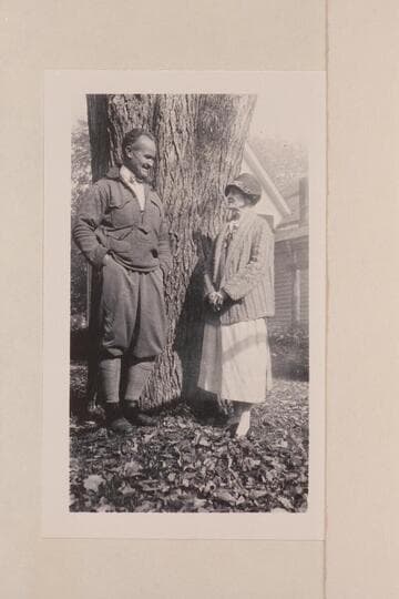 Lewis R. Freeman and his mother (?)