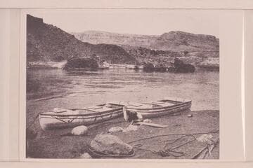 Eddy's larger boats, "Powell" and "Coronado," at Lees Ferry