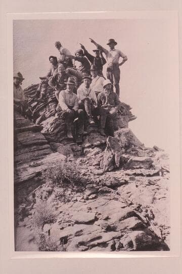 USGS Glen Canyon party.  The party climbed to the top above Lees Ferry where they were photographed as a group