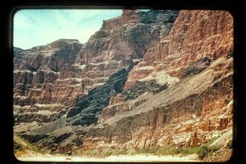 Lava Flow into canyon below Lava Falls