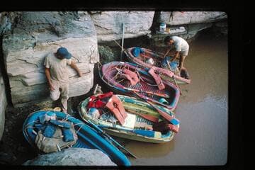 Loading boats at Scorpion Creek