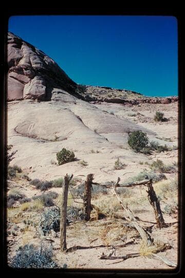 Remnants of shelter, basin east of Moepitz Airfield