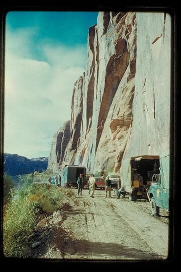 Disney crew below Moab
