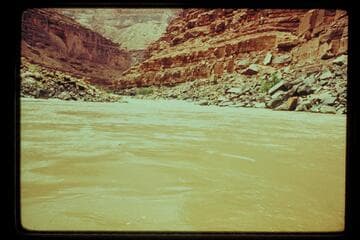 Looking back up at 21 mile rapids
