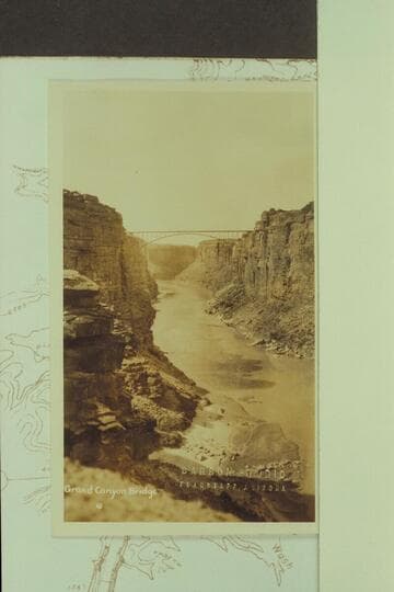 Grand Canyon Bridge, Mile 4 1/2.  From Freeman collection