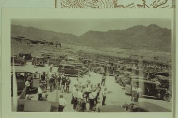 Crowd at dedication of Marble Canyon Bridge. From Freeman collection