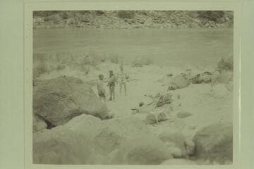 Camp at Mile 19, right bank. Robinson, Marston, Taylor