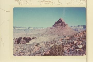 Pattie Butte from the south. Cremation Canyon at left