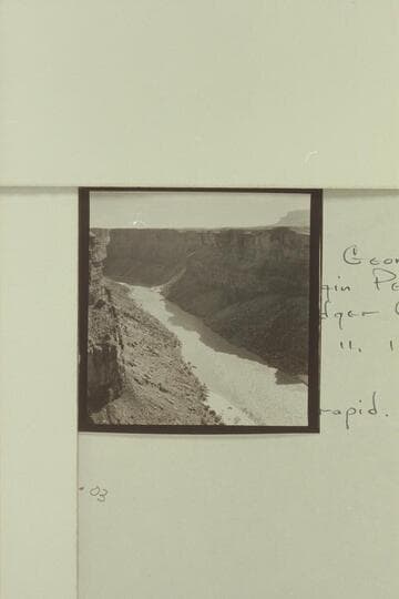Watching Georgie White and Elgin Pierce at Badger Creek Rapid. Raft at head of rapid