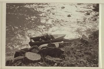 Some portage on San Juan; probably what Norm called Government Rapid;  15-ft. folding boat