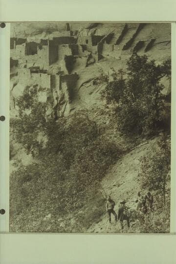 Betatakin ruin visited by the Armsby party (below) in 1926 when they went to Rainbow Bridge to place the Nasja bronze plaque