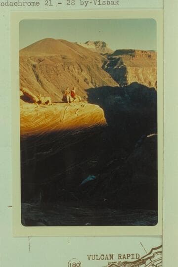 Vulcans Throne with Vulcan Rapid below in shadow from rim