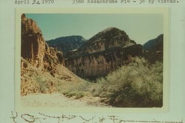 Back in Granite Park Canyon 1/4 mile below junction with tributary canyon. Harvey is going upstream scouting